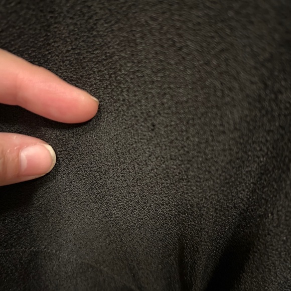 vintage 1930s black crepe mourning dress lace cutout, front gathers, Buttons - Picture 14 of 14